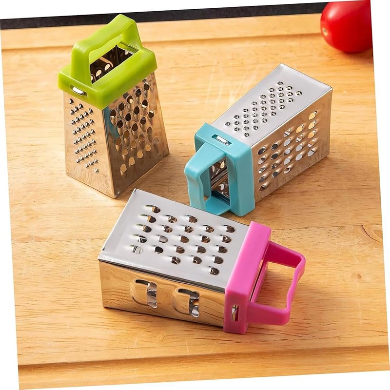 Alipis 3pcs Mini Cheese Grater Stainless Steel Multi Function Slicer Chopper Tool - Image 4